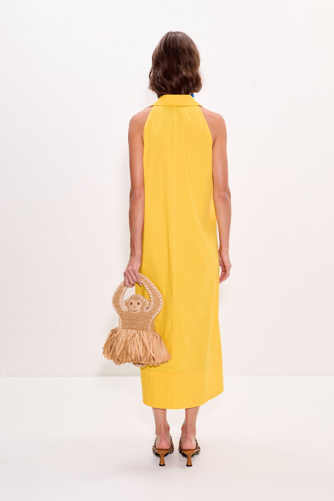 Nava Poplin Midi Dress in Sungold #3