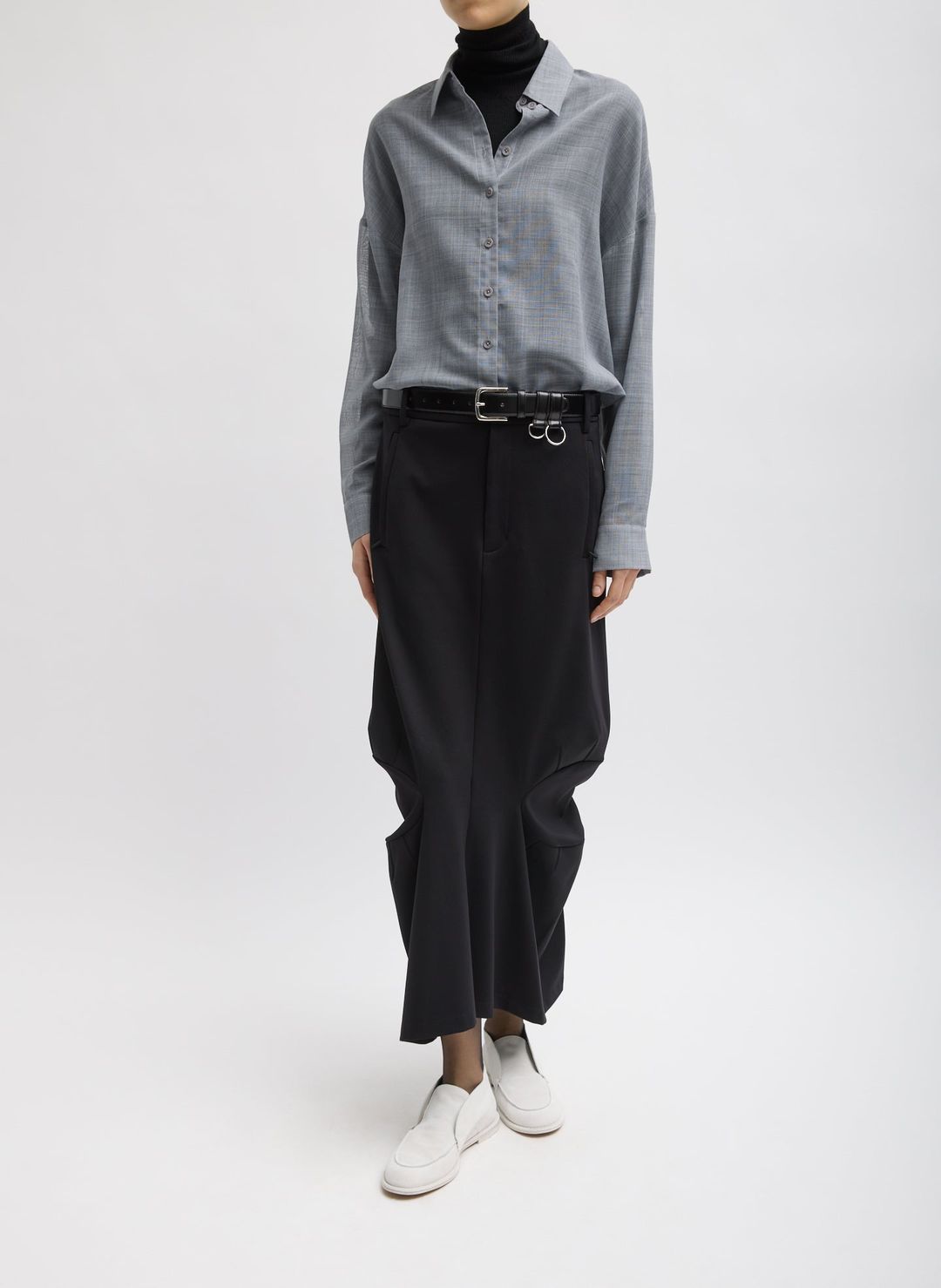 Sheer Wool Gauze Oversized Shirt #6
