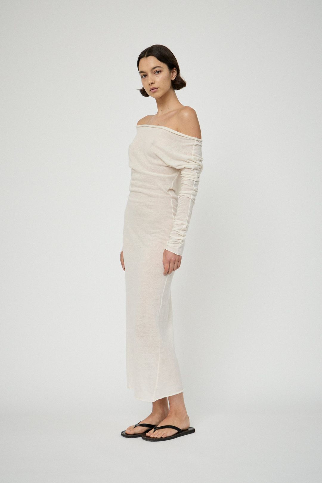 Cotton Cashmere Long Sleeve Glove Dress