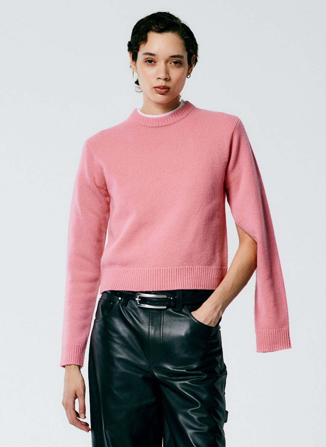Soft Lambswool Shrunken Crewneck Pullover