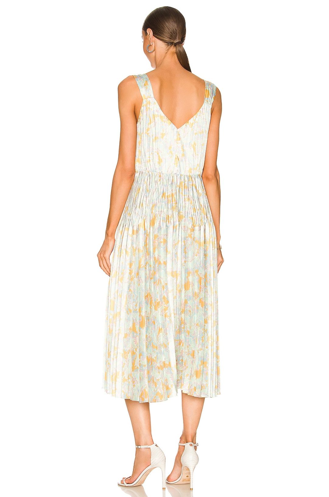 Lotus V-Neck Pleated Slip Dress #3