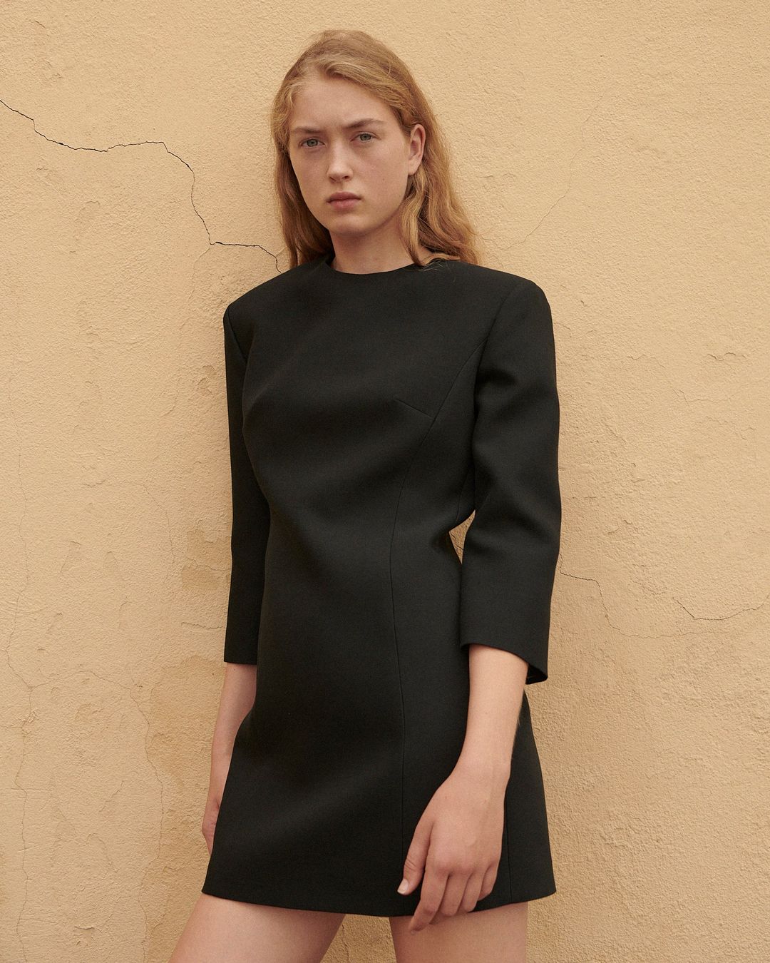 Dexter Dress in Wool Viscose- Black #4