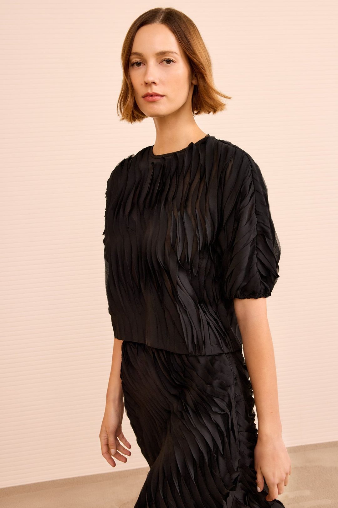 Vayda Short Sleeve Top - Noir #3