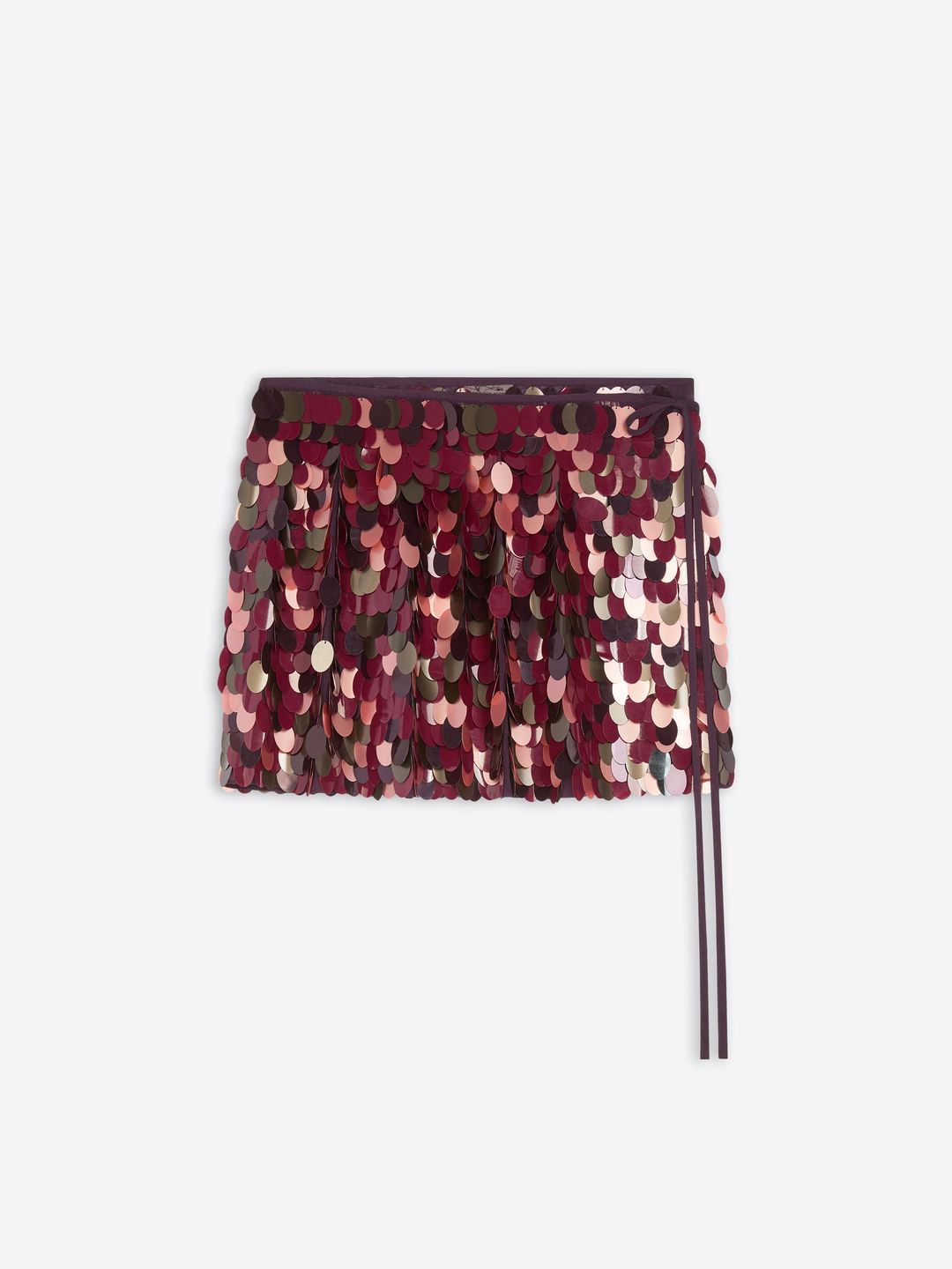 Embellished wrap skirt
