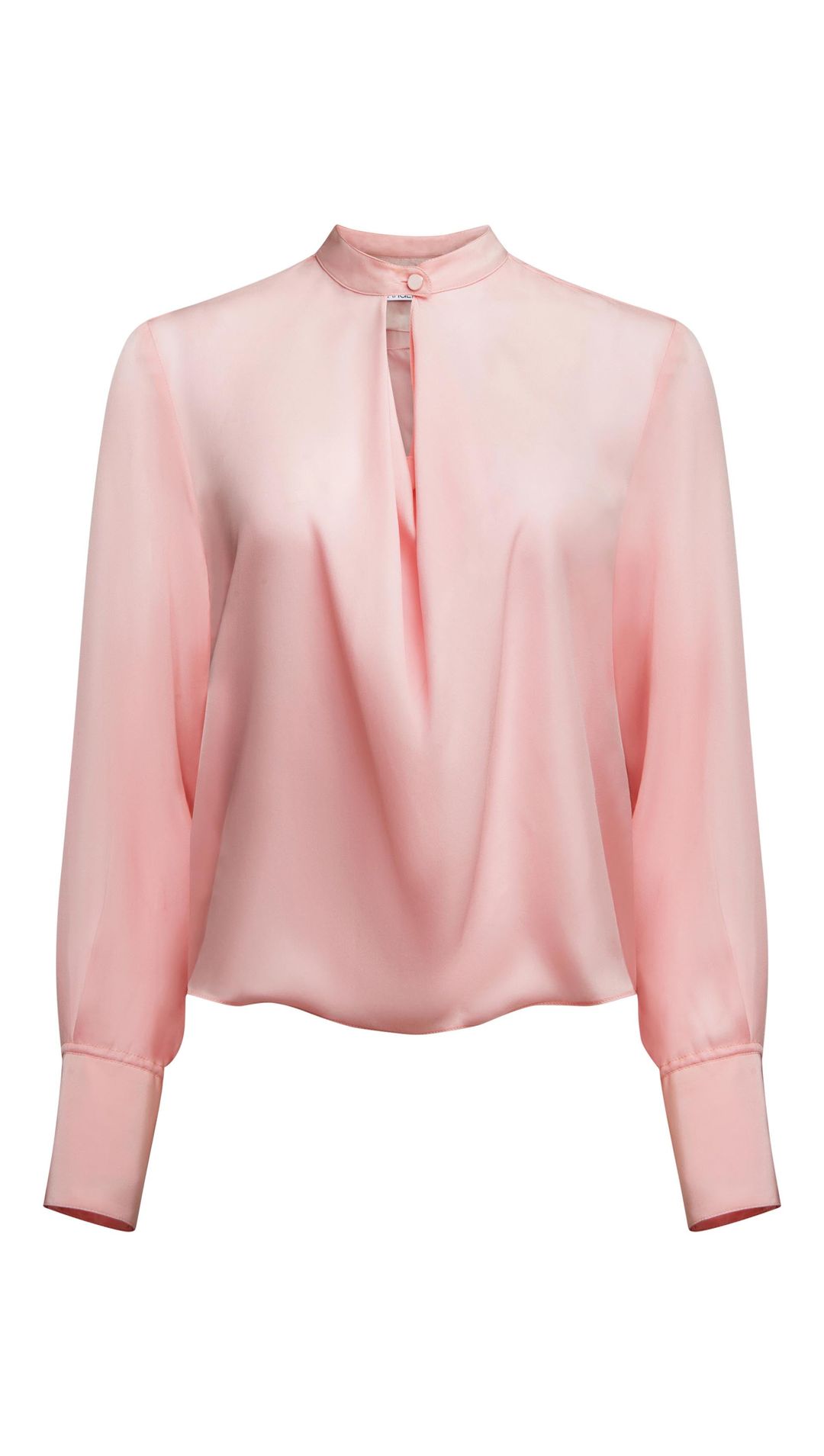 Cowl Neck Blouse in Double Georgette | Soft Pink #8