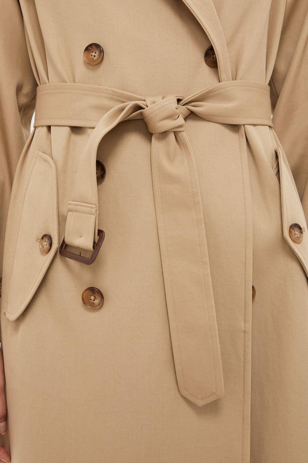 Surrey Tan Cotton Twill Trench Coat #5