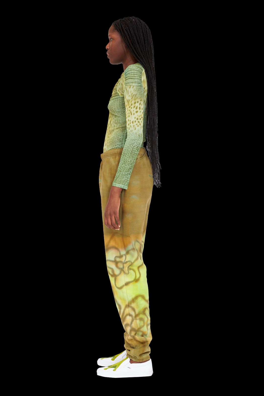 BEIGE COW RHINESTONE SWEATPANT #10