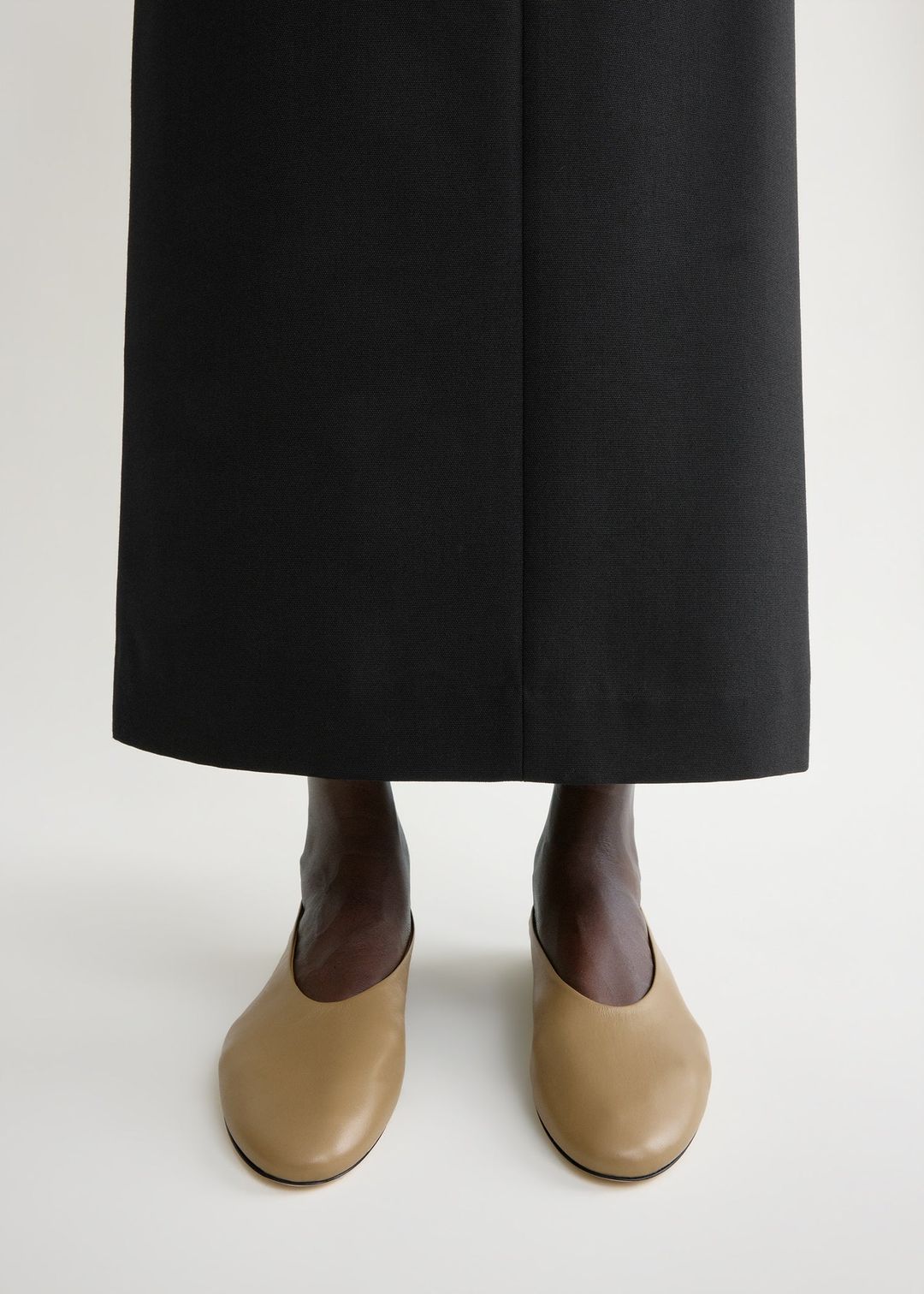 Slip nappa ballerinas desert