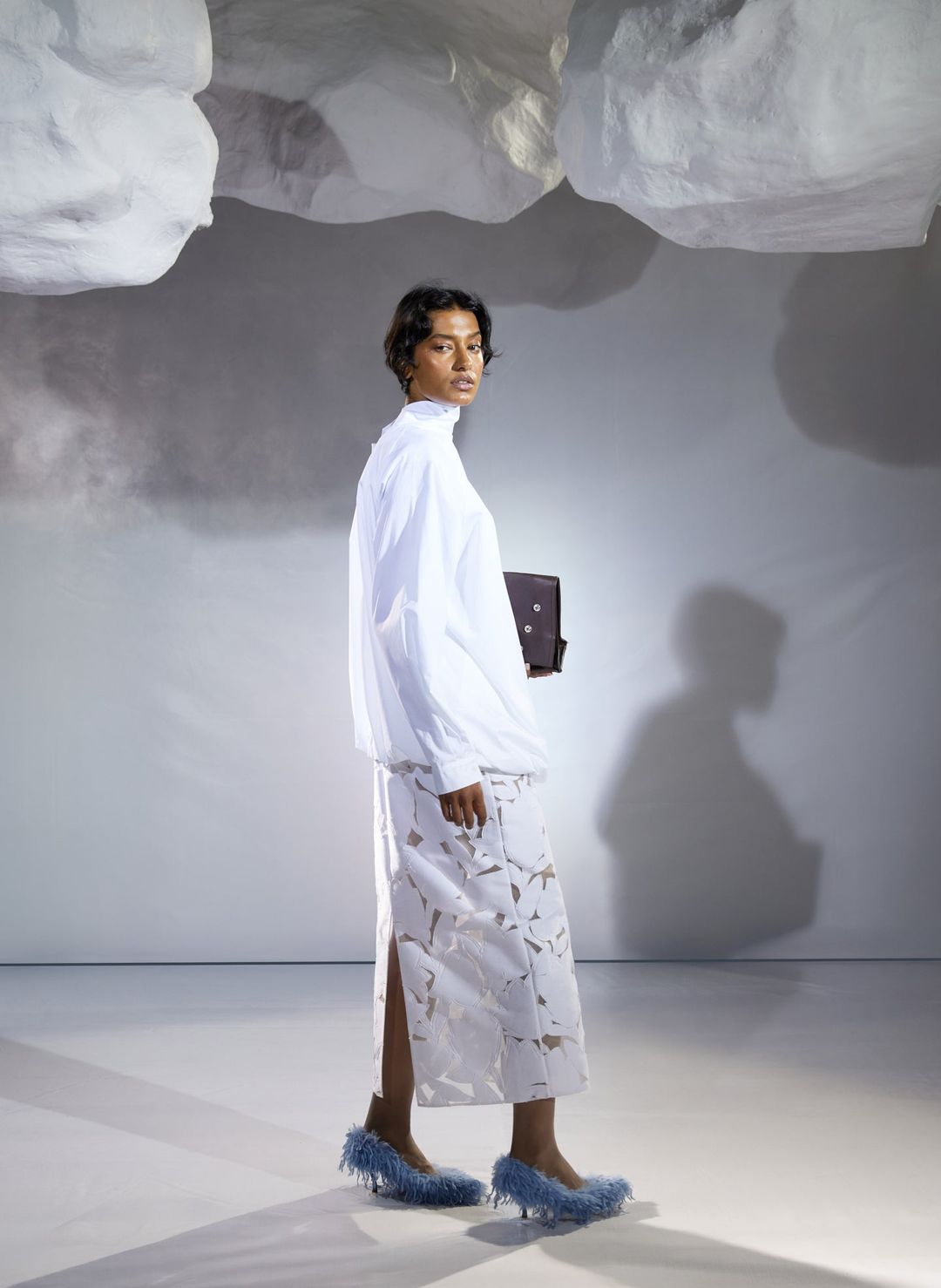 Eco Poplin Bubble Hem Shirt Jacket #6