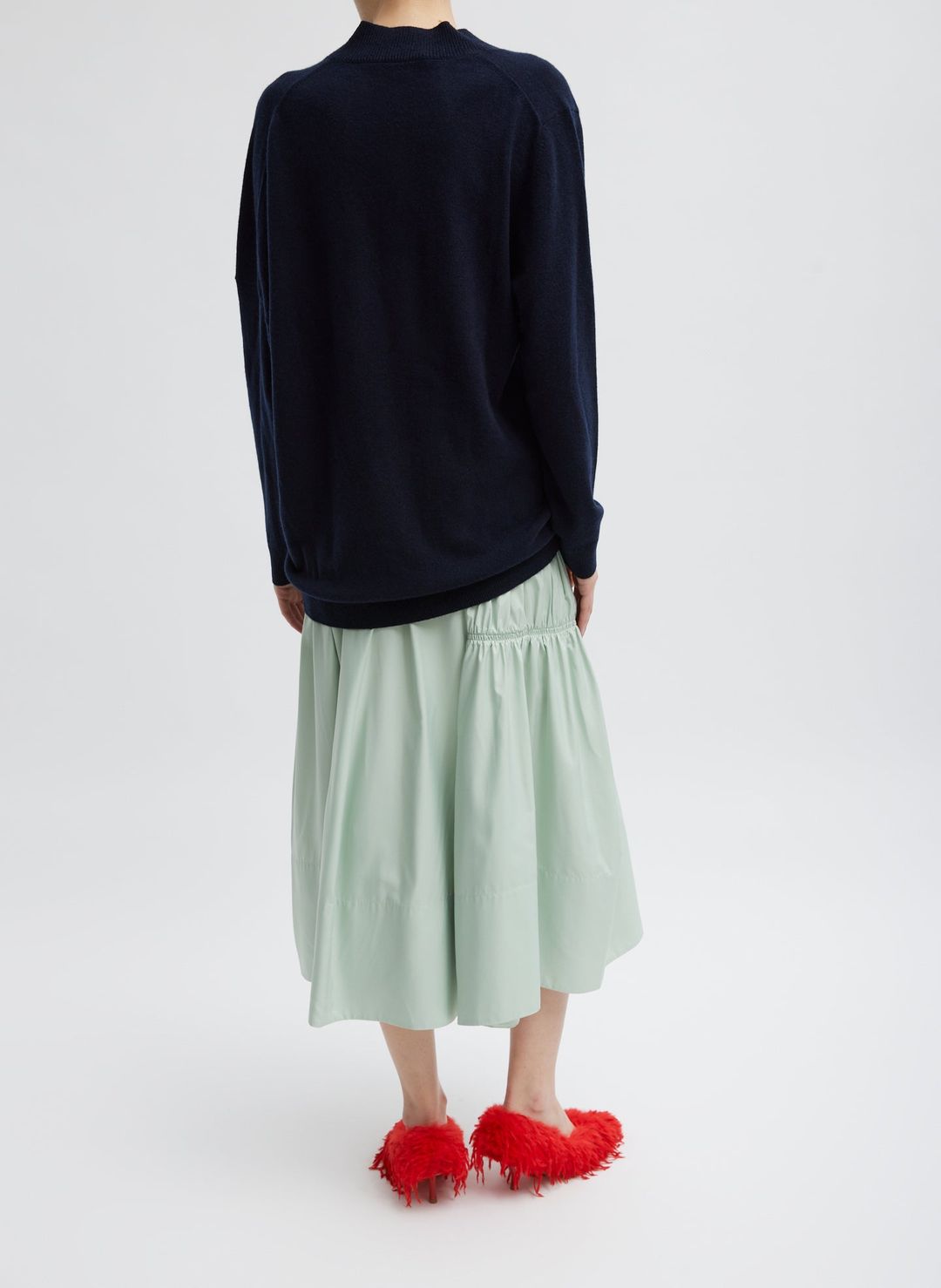 Shirred Nylon Paneled Skirt #10