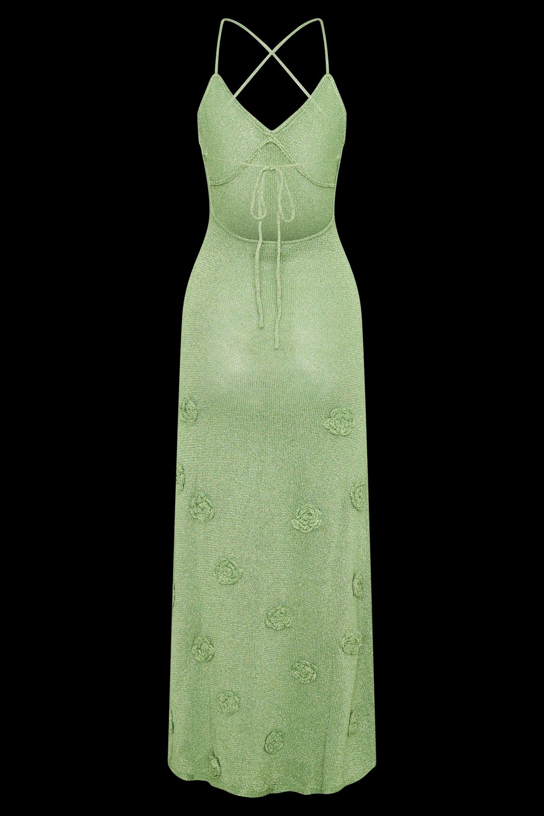 Suki Metallic Knit Maxi Dress - Pastel Green #8
