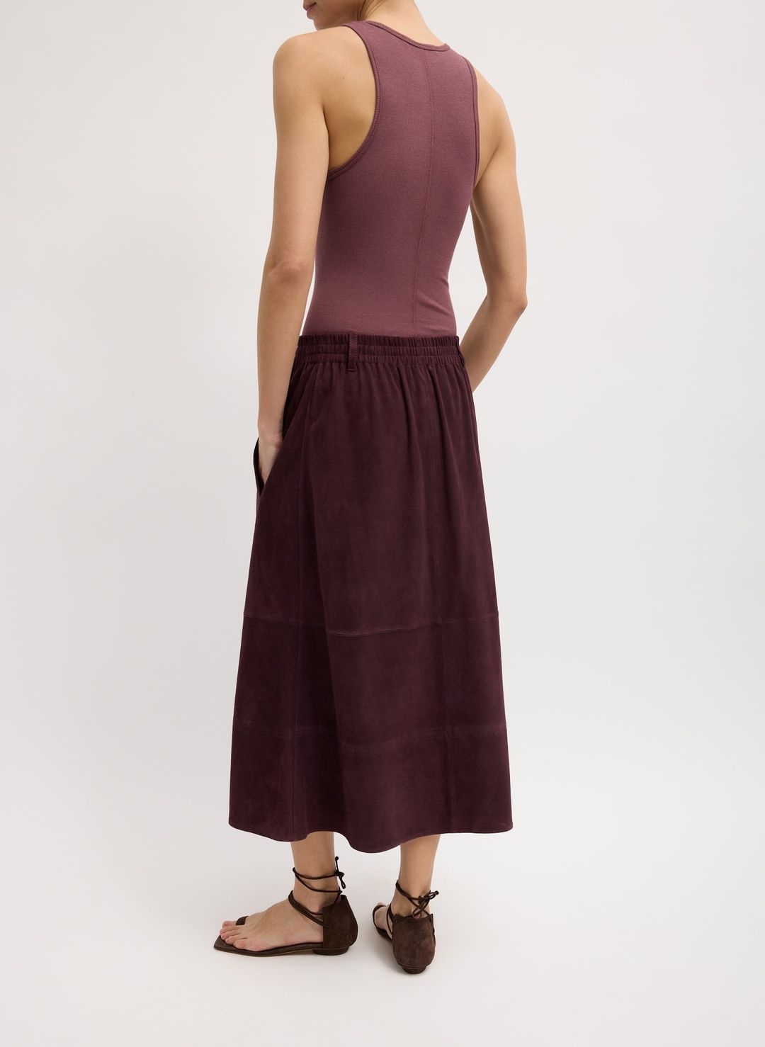 Cassiterite Suede Pull On Full Skirt #6