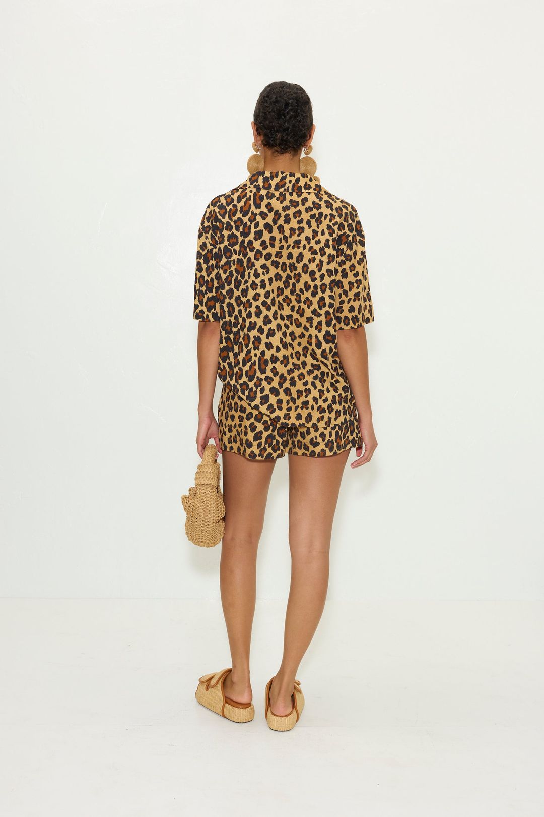 Mina Linen Short in Cheetah #5