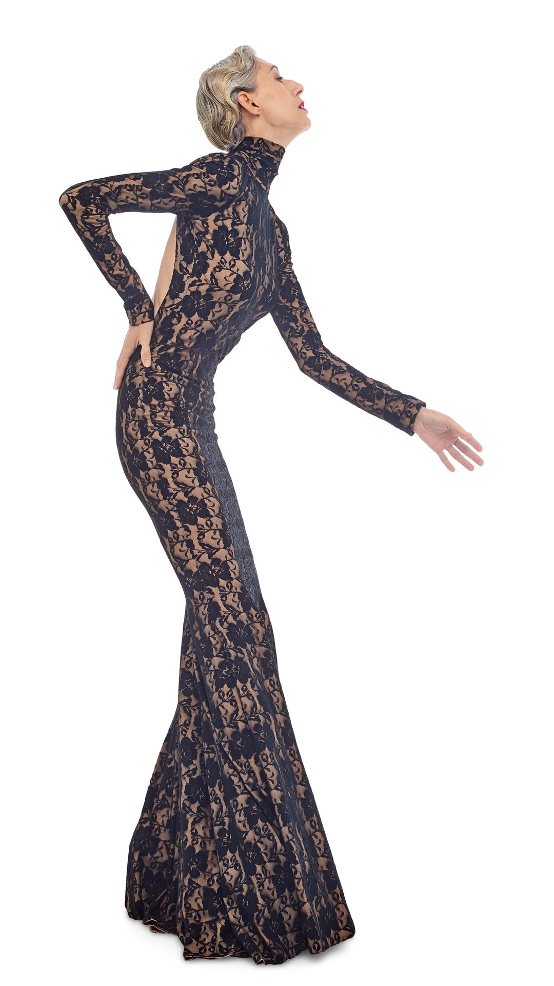 TURTLE OPEN BACK GOWN #5