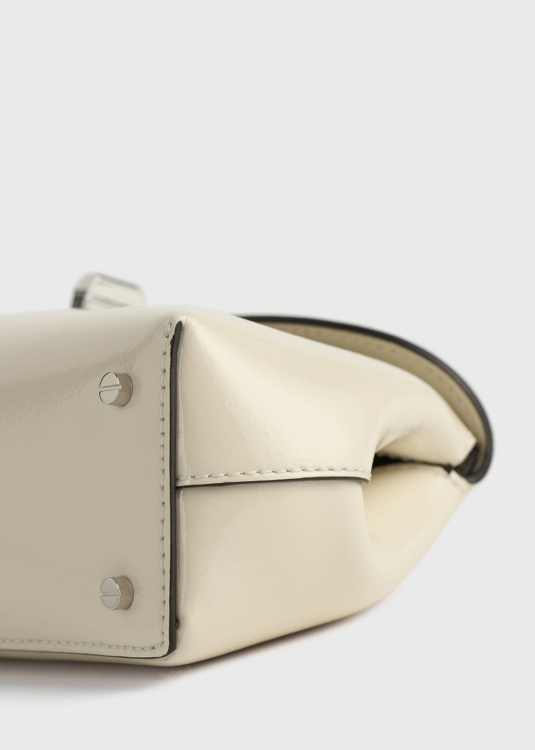 Mini T-lock naplack clutch milk #5