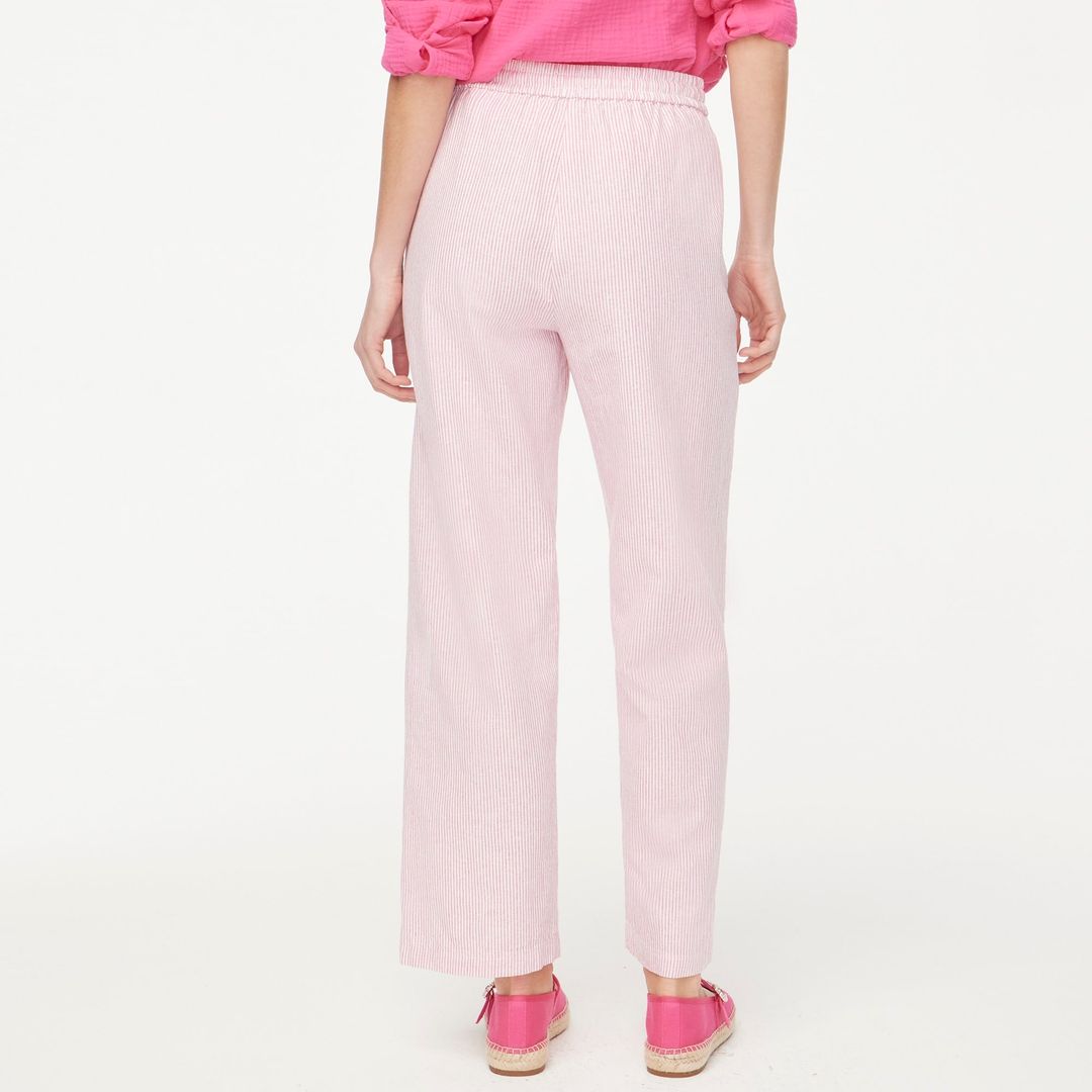 slim wide leg linen drawstring pant - st #8