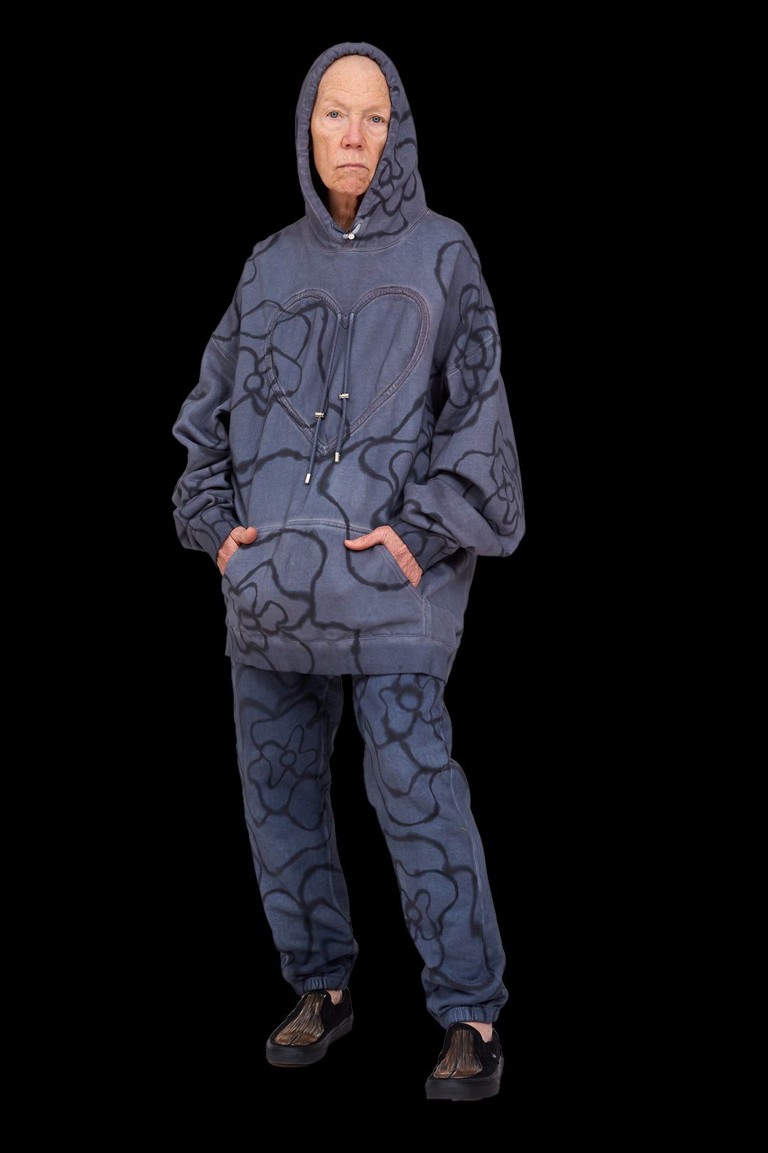 BLACK ROSES HEART HOODIE #3