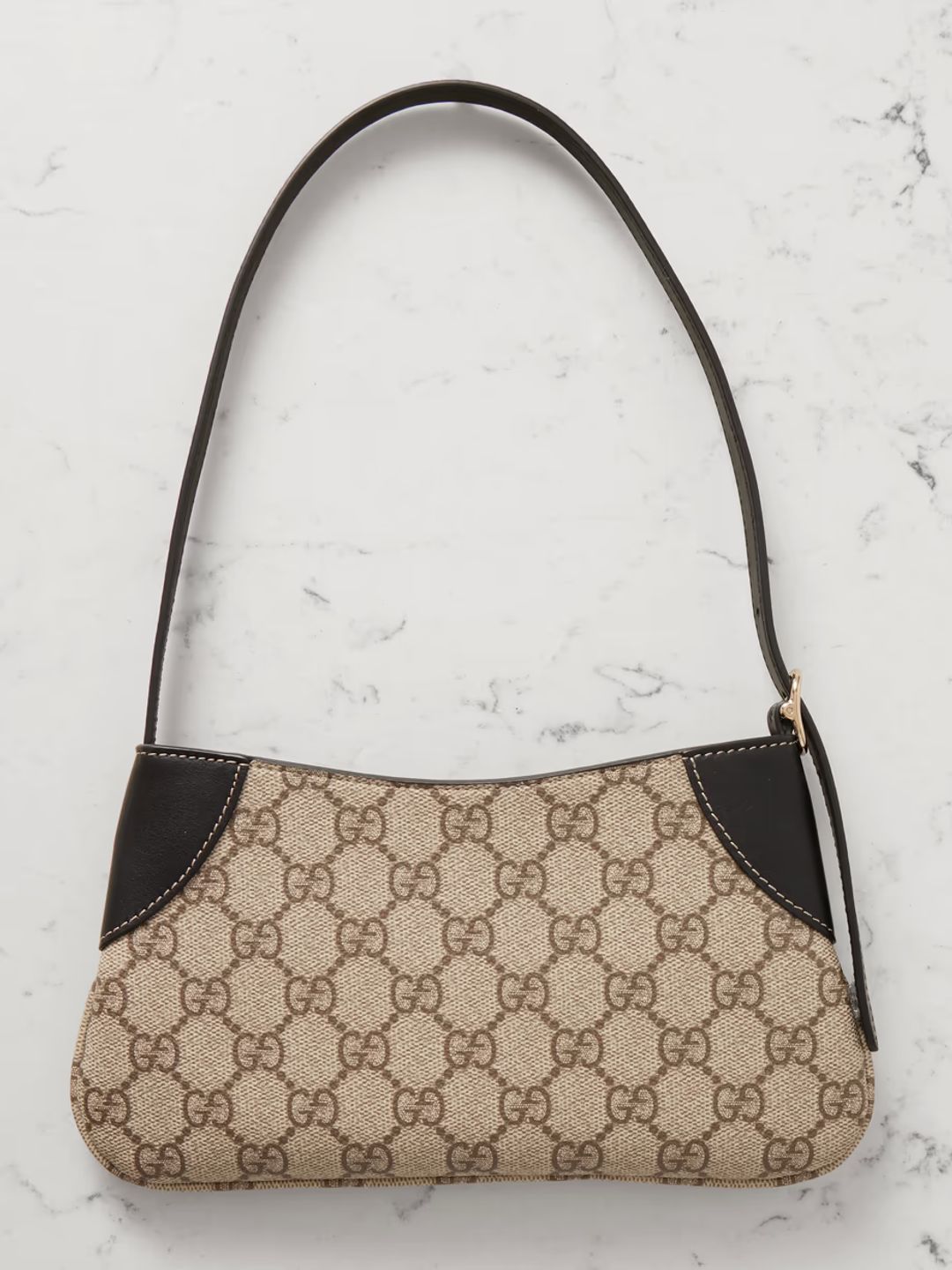 GG Emblem mini leather-trimmed printed coated-canvas shoulder bag #3