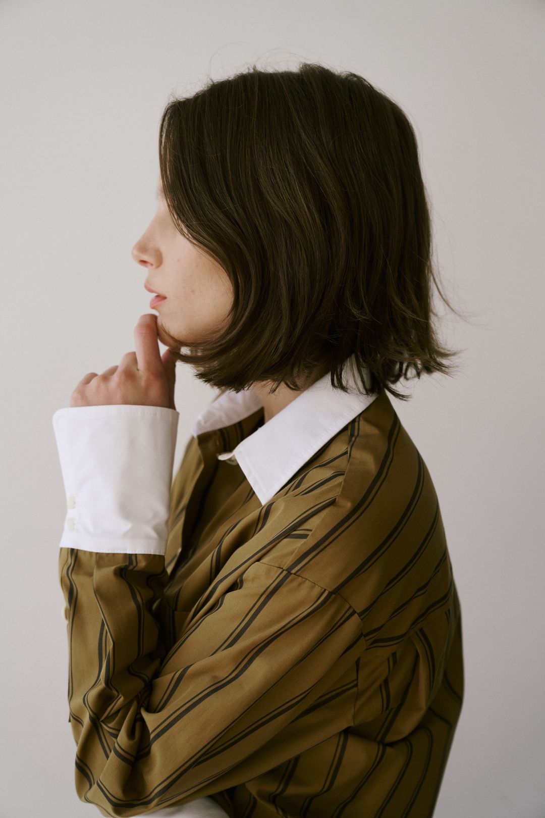 The Crosby Shirt in Goldenrod Stripe #7