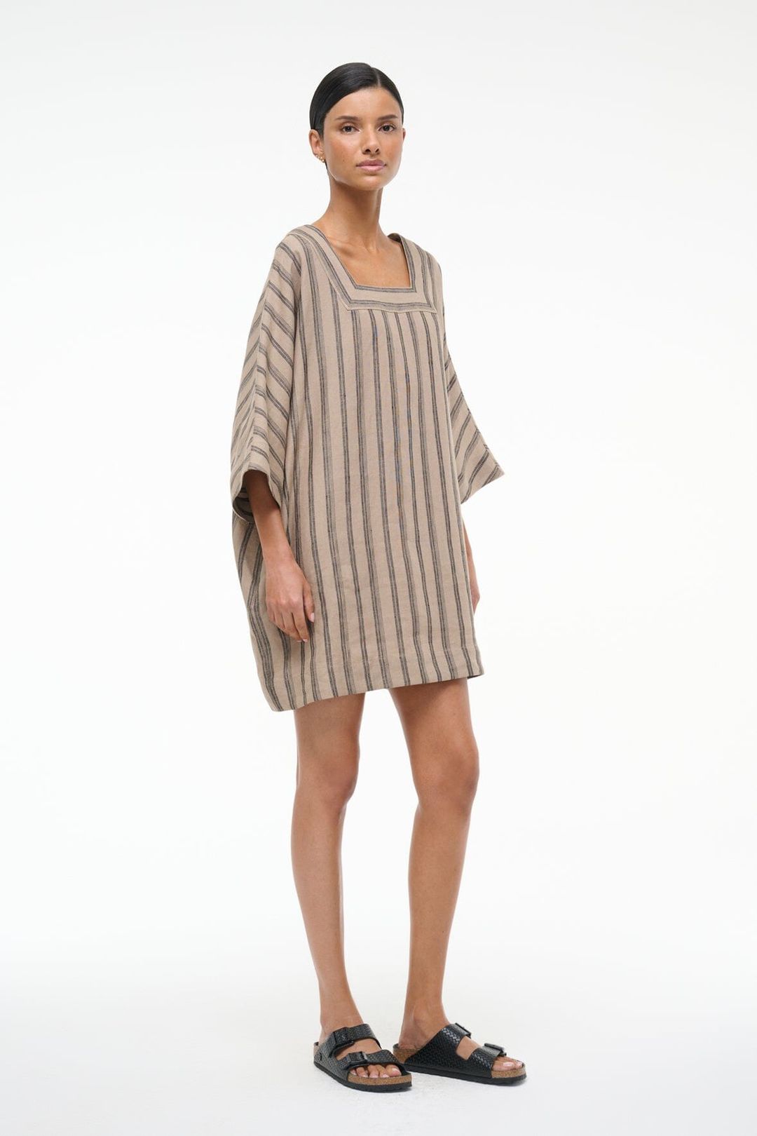 MANUELA LINEN DRESS | SAHARA STRIPE #3