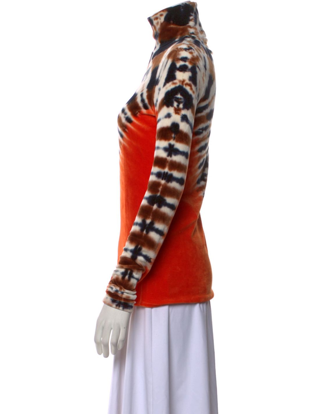 Tie-Dye Print Mock Neck Sweatshirt #3