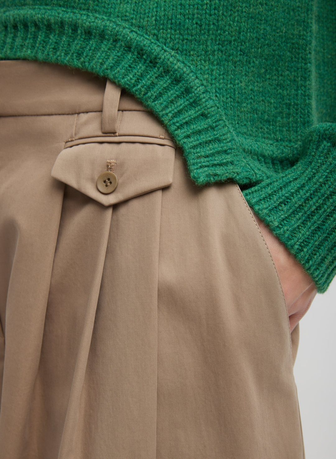 Bio Twill Triple Pleat Cropped Pant #3