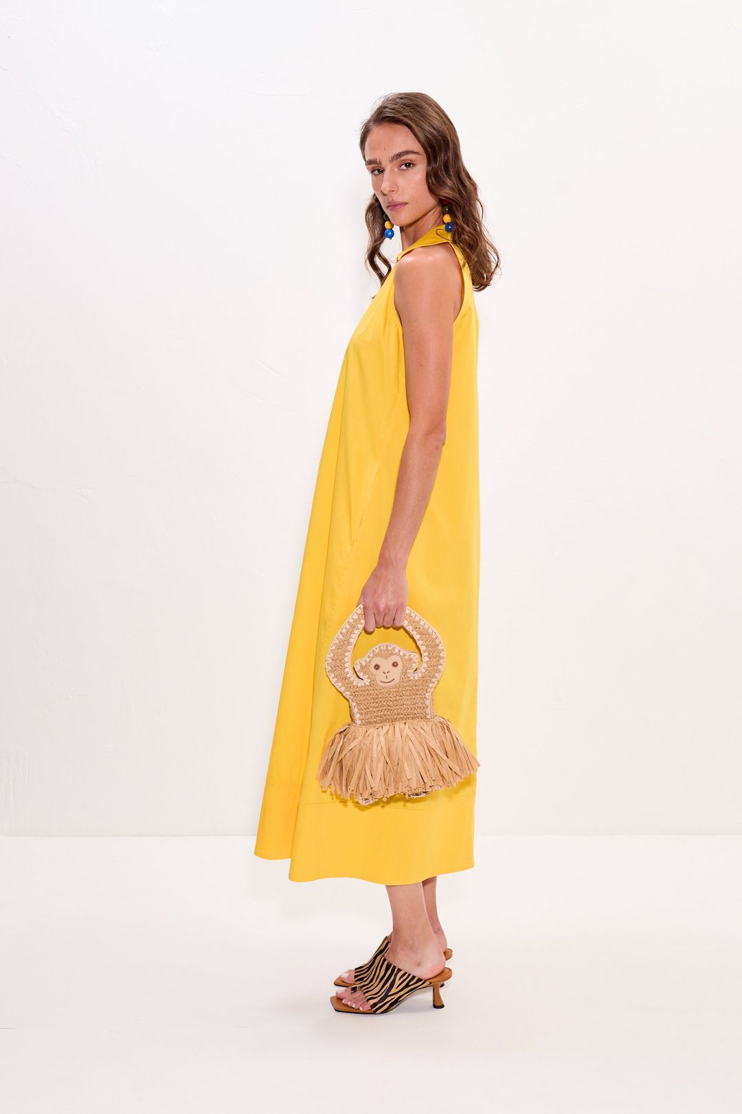Nava Poplin Midi Dress in Sungold #5