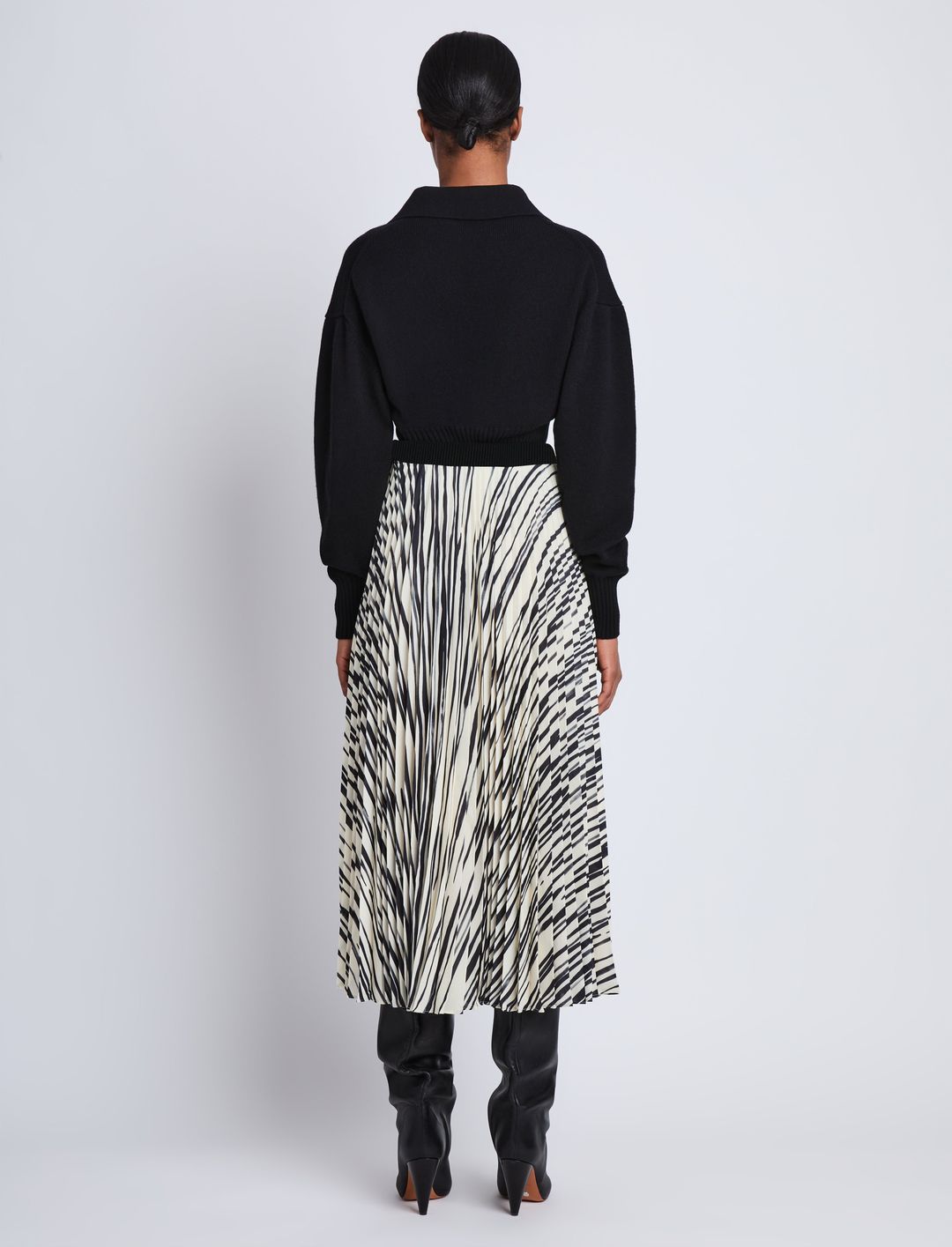 Korine Skirt in Printed Sheer Pleated Chiffon #4