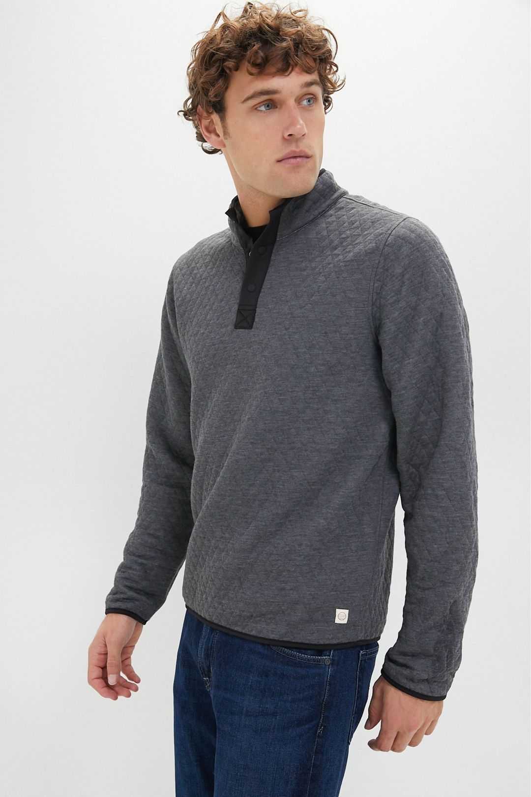 Charcoal Heather Gray Corbet Reversible Pullover #4