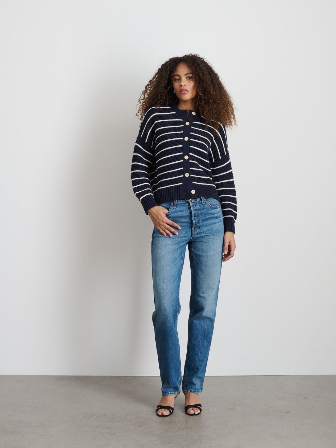 Nico Striped Cardigan in Cotton #3