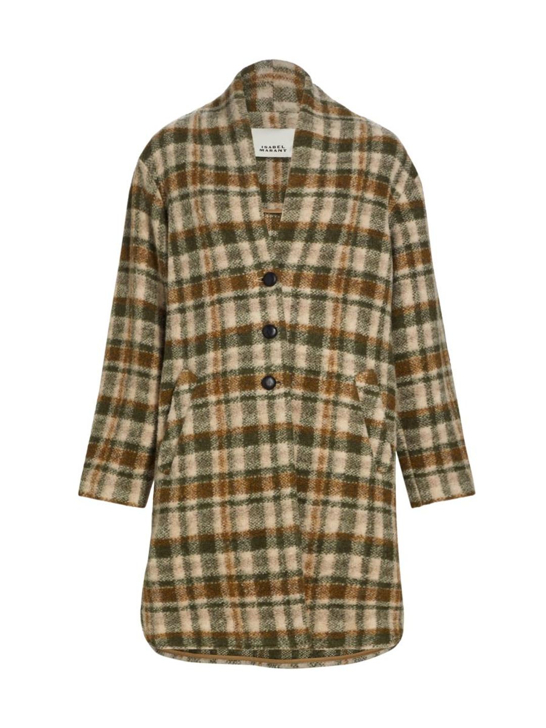 Isabel Marant Étoile Gabriel Check Wool-Blend Coat