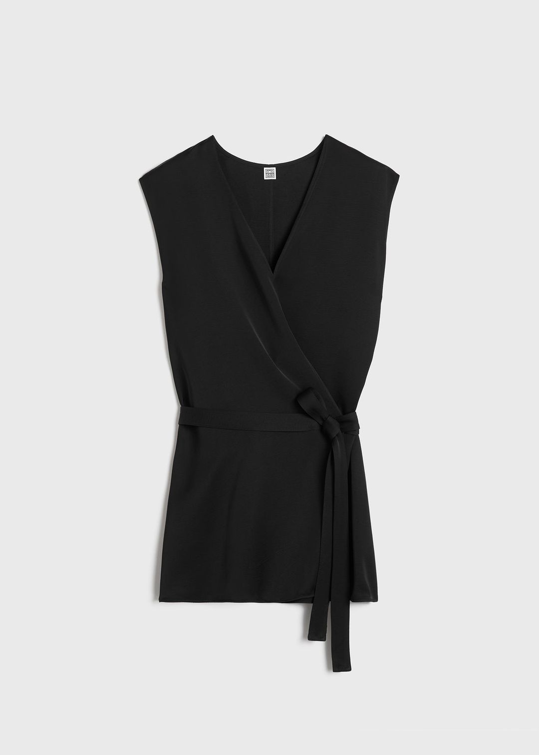 Twisted satin tie top black #5