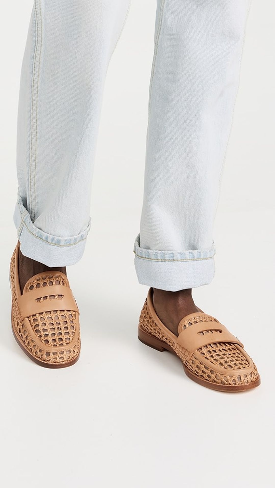 Rachel Crochet Raffia Loafers
