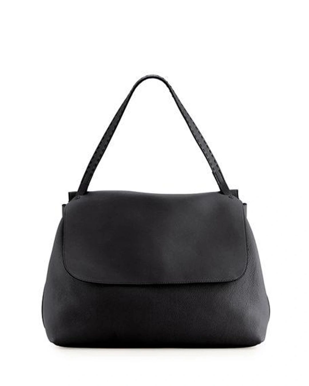 Top Handle 14 Leather Flap-top Shoulder Bag In Black Pld #12