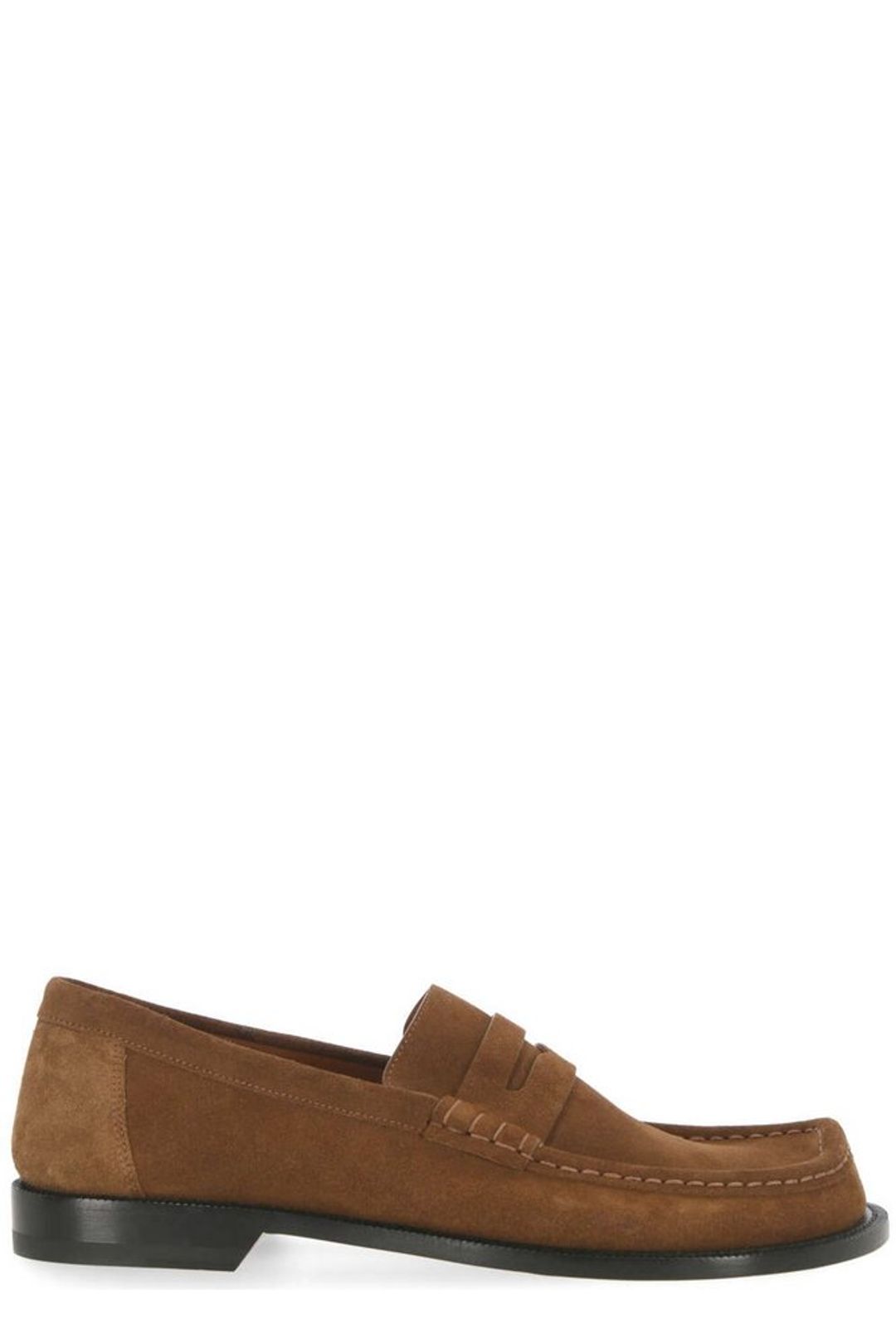 Loewe Campo Round Asymmetrical Toe Loafers