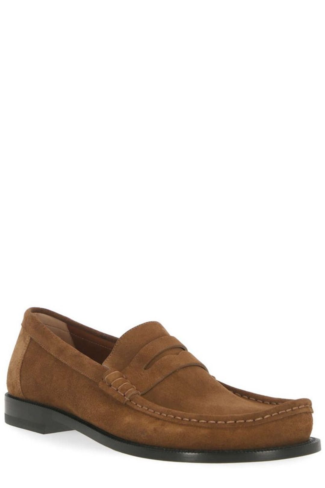 Loewe Campo Round Asymmetrical Toe Loafers #2