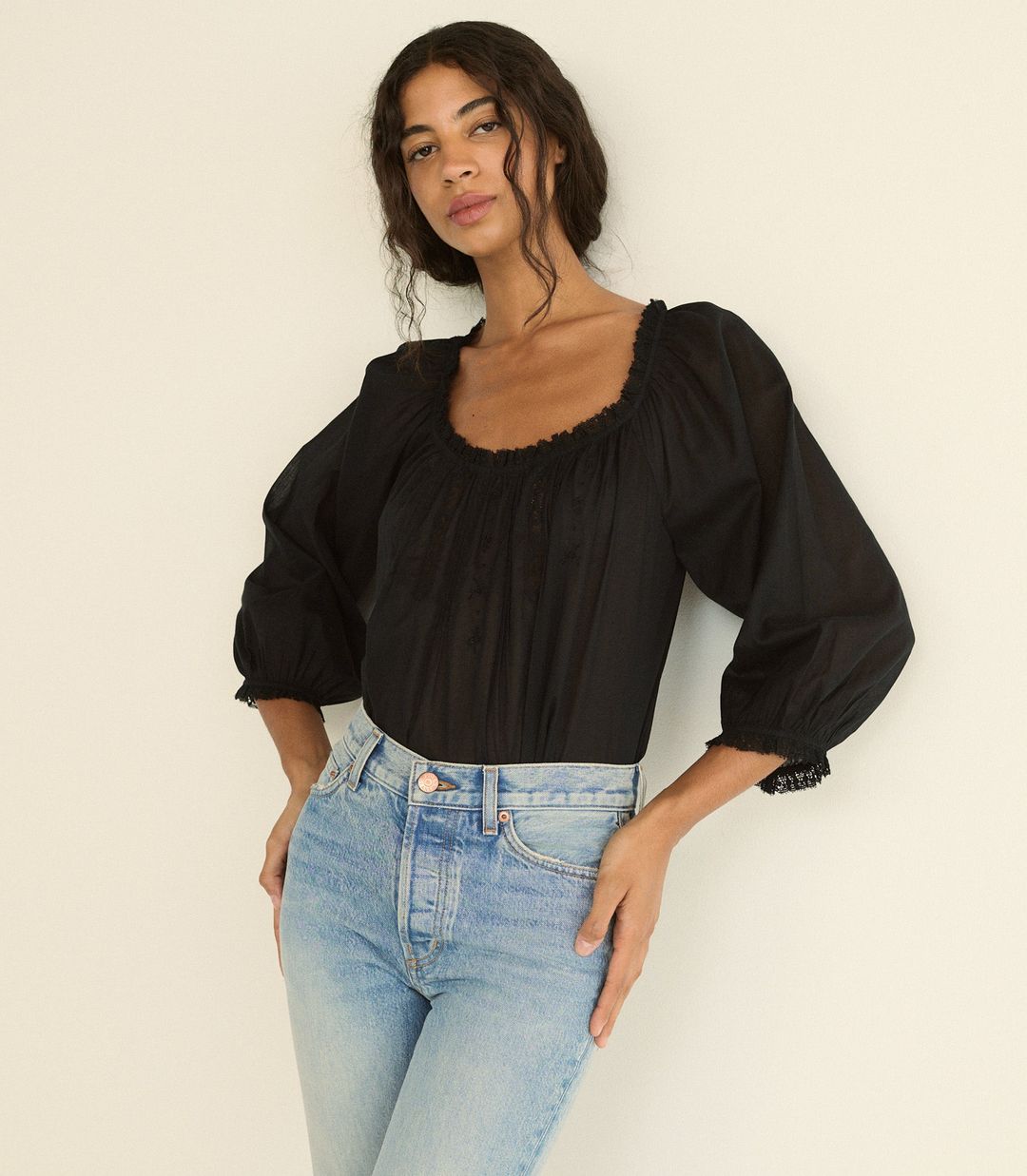 FLORINE TOP -- BLACK #3