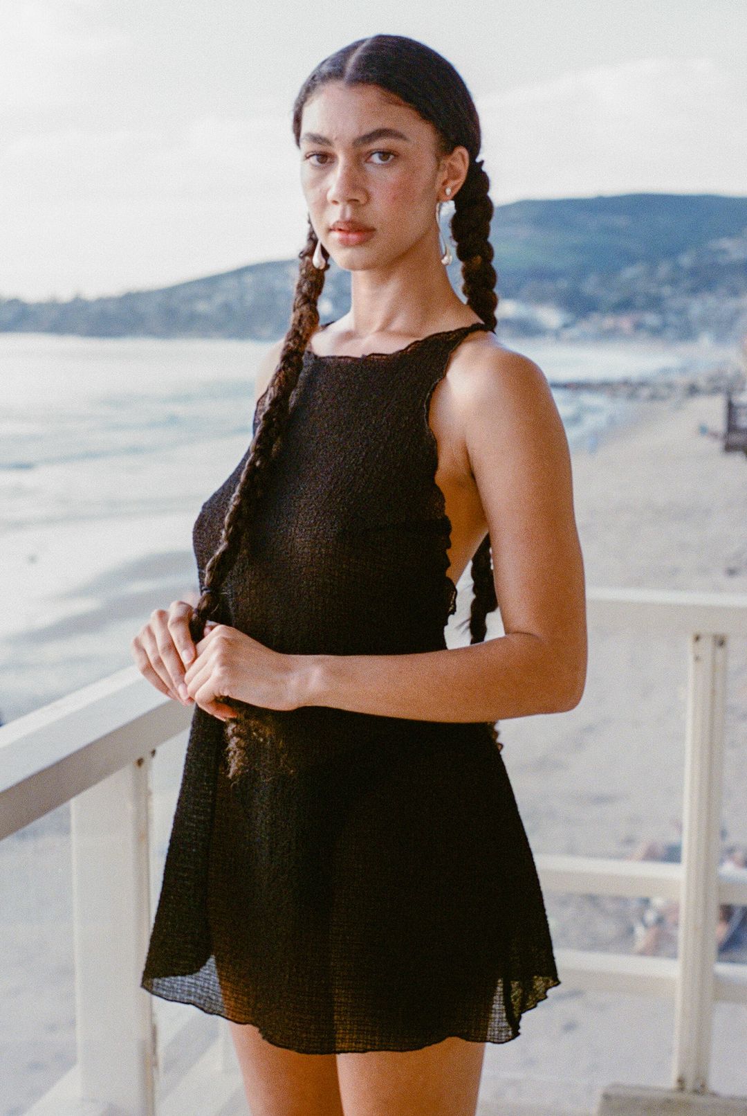 Crinkle Crossback Dress - Black #6