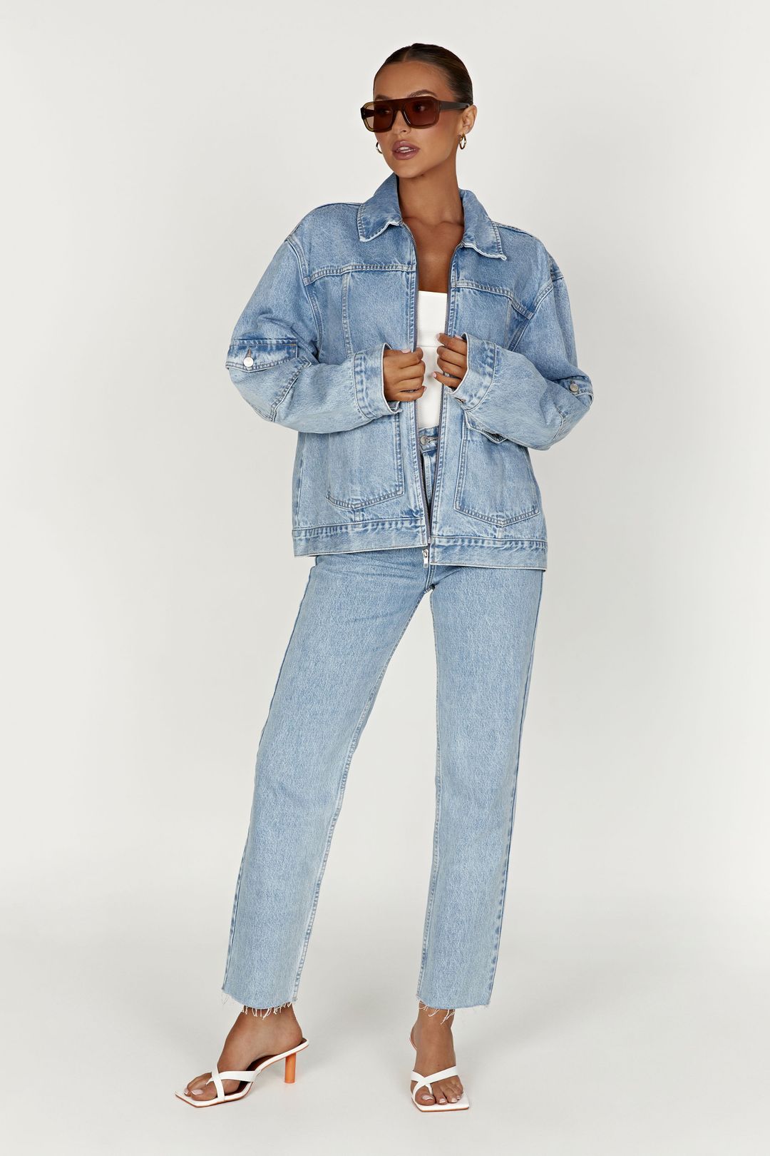 Tina Mom Jean - Mid Blue #7