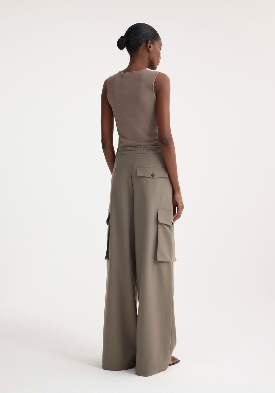 Bustier shaped knitted top | taupe #4