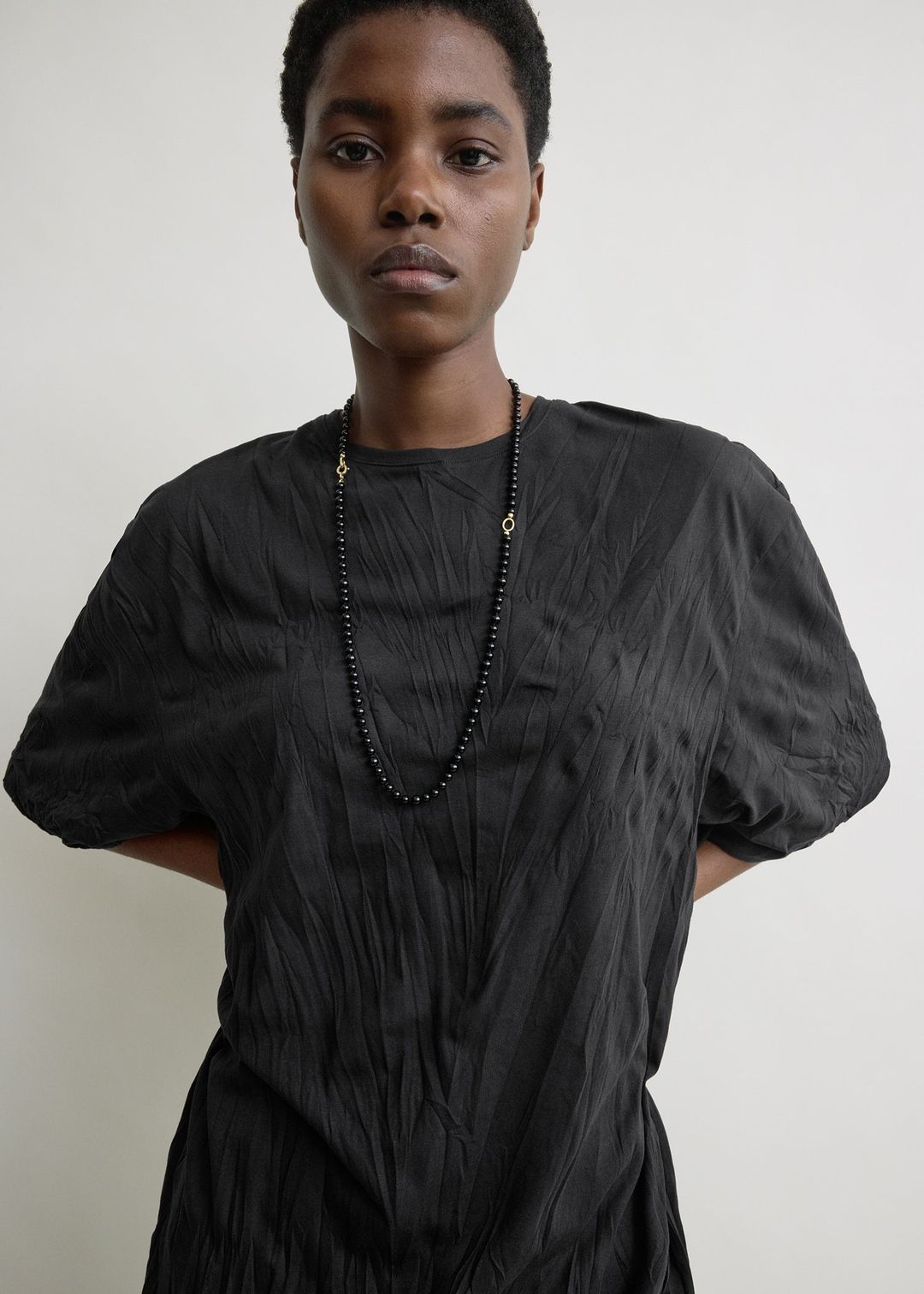 Relaxed tee dress black #4