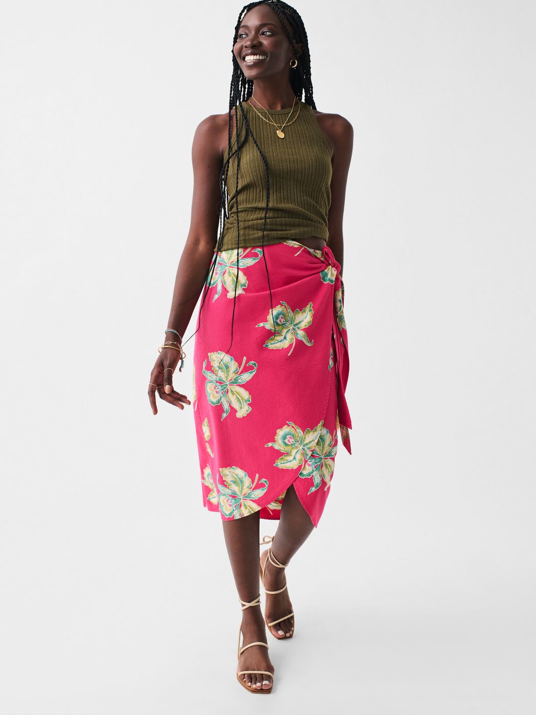 Pacifica Seersucker Wrap Skirt - Orchid Blossom