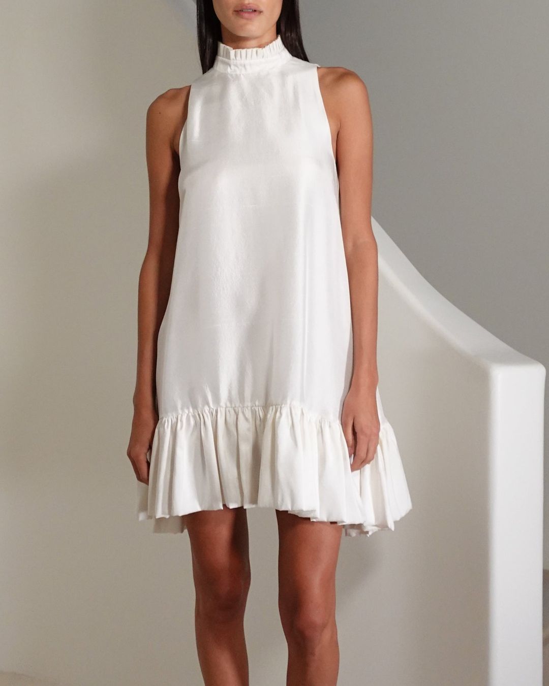 Alcott Raw Silk Mini Dress #3