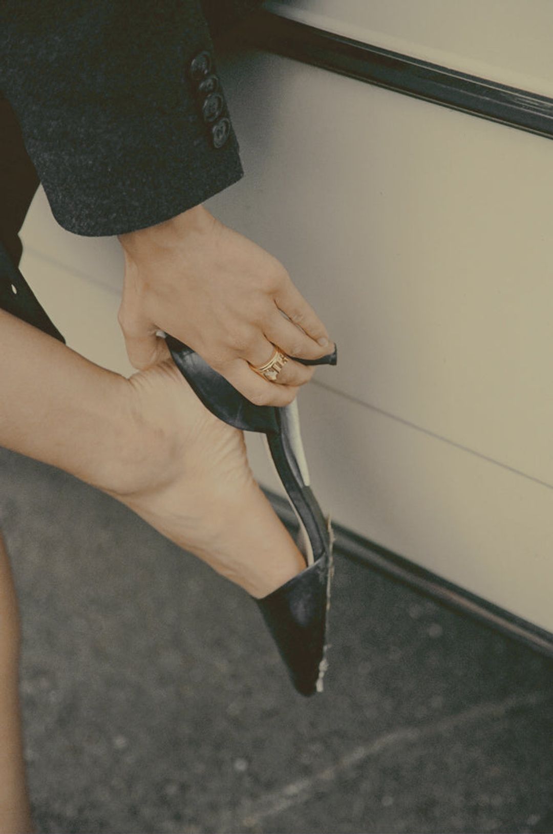 Column - 18 Carat Yellow Gold and 0.136ct Diamond Ring #6