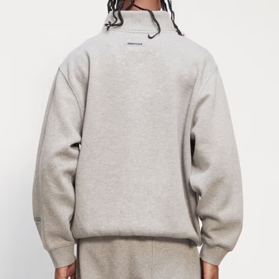 Essentials Fear of God Mock Neck Heathered Gray Sweatshirt #2