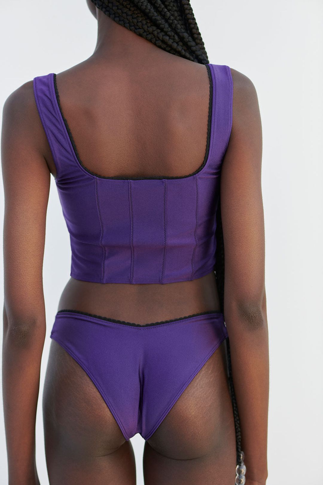 Victoria Shine Crop Top - Candied Violet #3