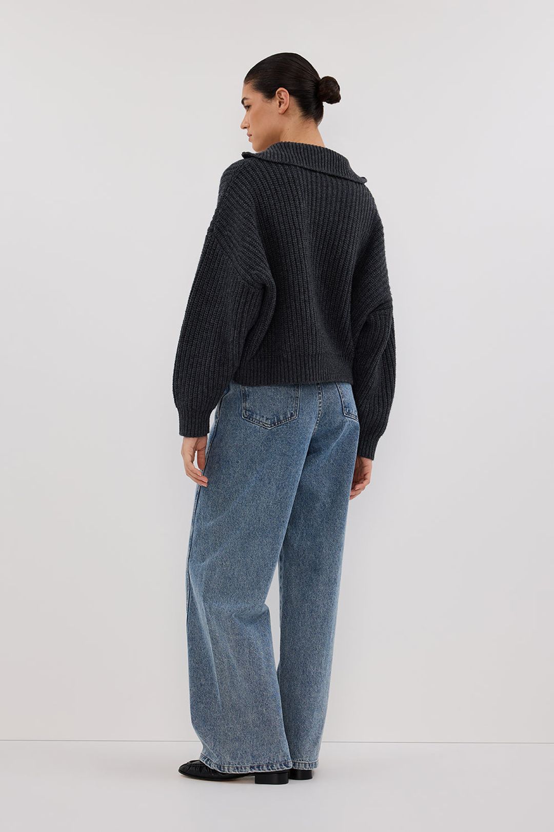 ISSY CHARCOAL WOOL BLEND JUMPER #4