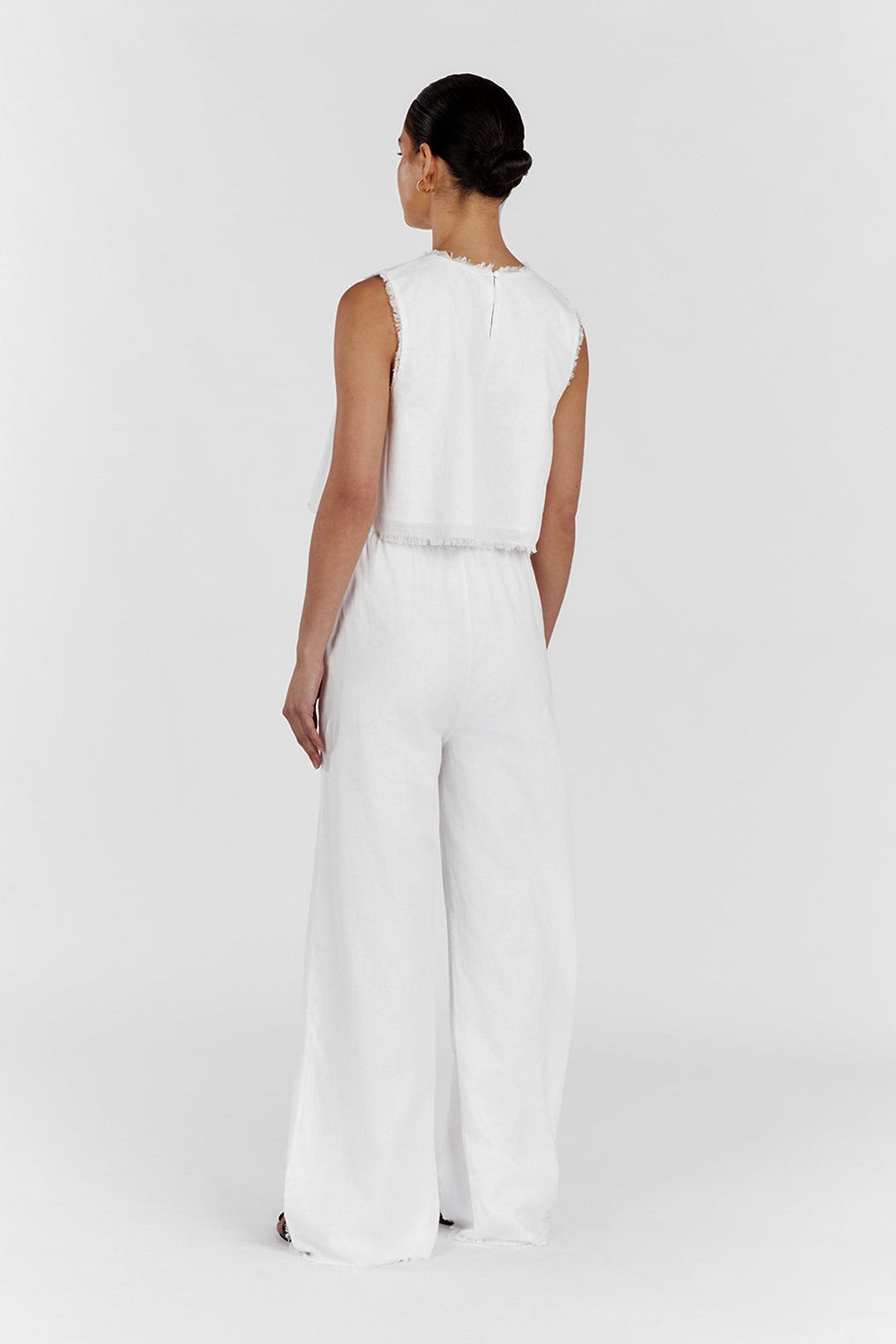 NOVA WHITE LIGHT WEIGHT LINEN PANT #4