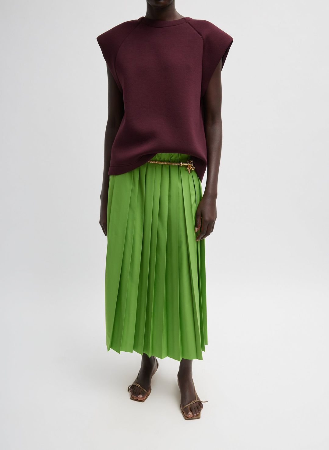 Bonded Viscose Sculpted Sleeveless Top #4