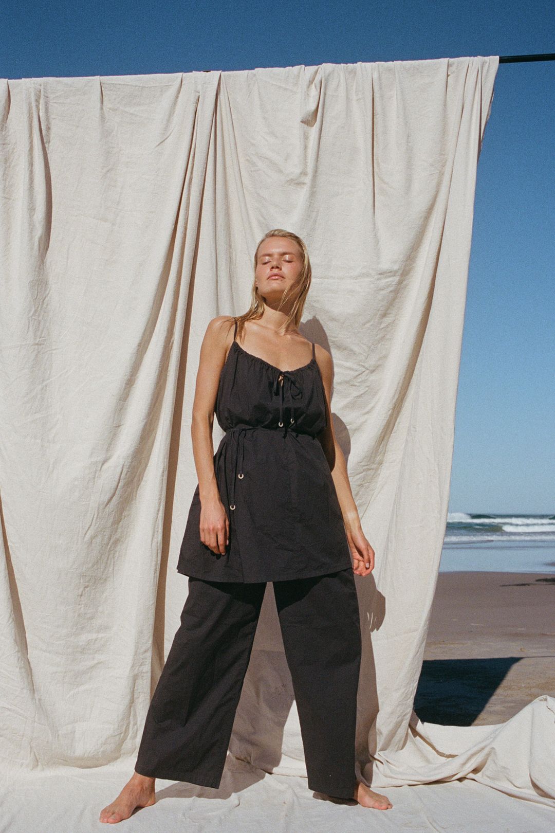 Cotton Poplin Dress - Black #8